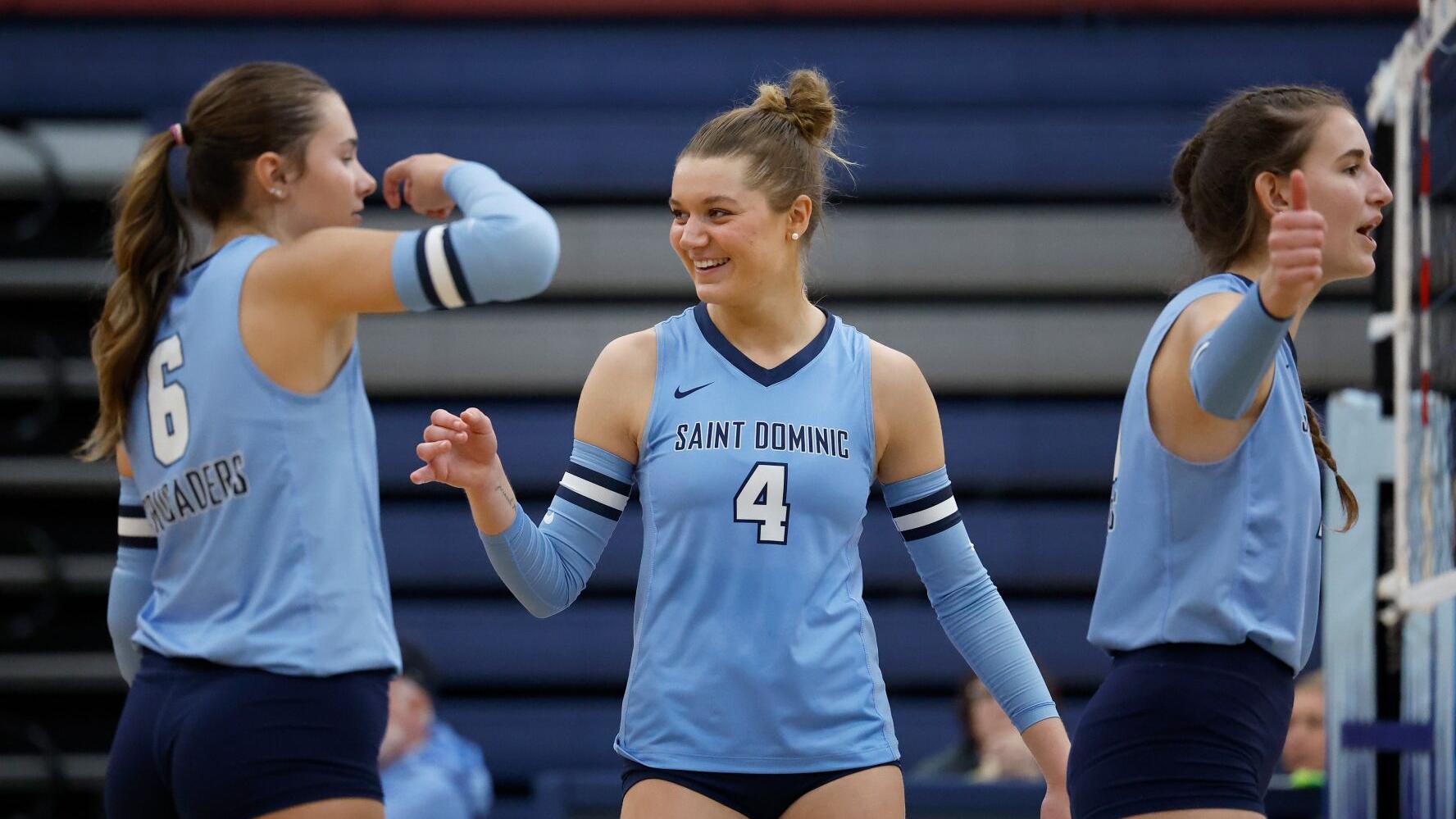 Brytn Lyon returns to lineup to help lead St. Dominic to a sweep of Marquette